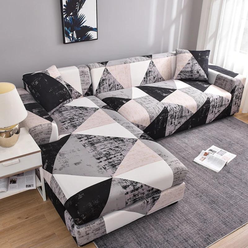 Elastic Sofa Cover 1/2/3/4 Seater L Shaped Corner Sofa Cover Protector For Living Room Stretch Cover For Sofa Couch Armchair