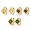 18K Gold Zirconia Stainless Steel Ear Cuffs - Fashionable Luxury Earrings for Women