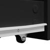 Narrow Bathroom Cabinet with Casters Black Particleboard