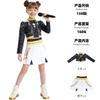 New Girls Demon Hunter Costumes Kids Pop Singer Children's Clothing Set Black Gold Witch Hunter Group