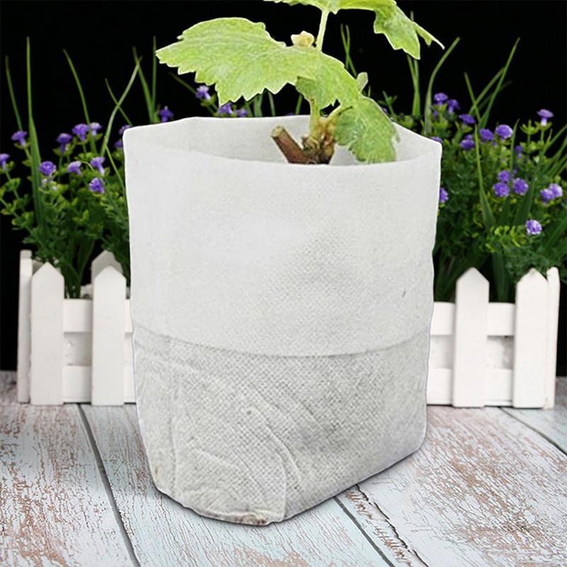 100Pcs Degradable Seedling Lift Bags Seed Pouch Potted Plant Grow Bag Breathable