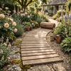 Foldable Wooden Garden Pathway Sturdy Roll-out Outdoor Path Roll-up