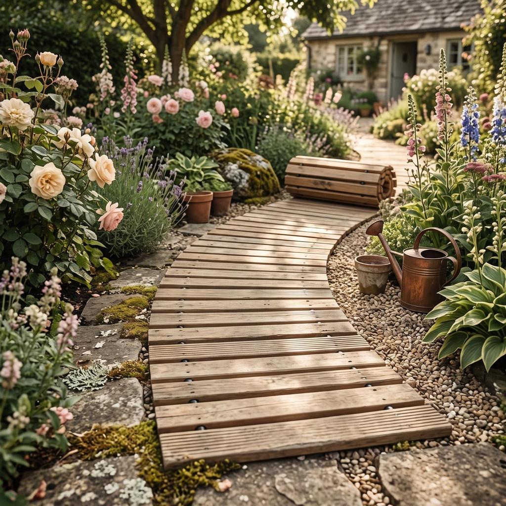Foldable Wooden Garden Pathway Sturdy Roll-out Outdoor Path Roll-up