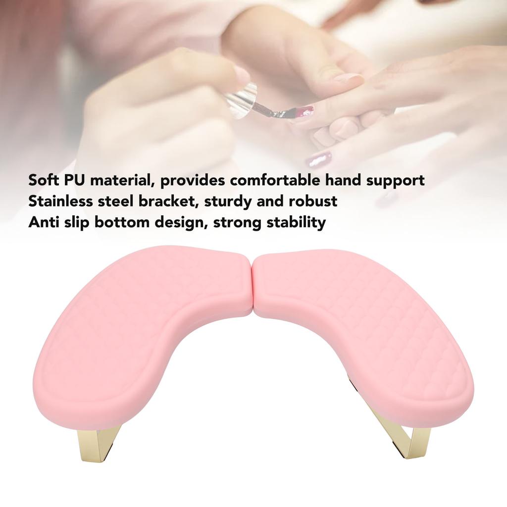2 Stück Nagel Armlehne PU Weich Bequem Rutschfester Boden Maniküre Handkissen für Salon