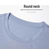 Hengyuanxiang Men's Ice-Feel Mulberry Silk Blend Round Neck T-Shirt