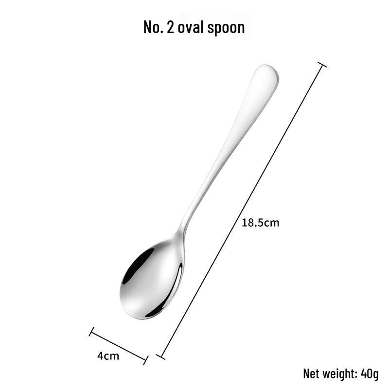 1010 Stainless Steel Cutlery Set: Long-Handle Fork, Soup & Dessert Spoon