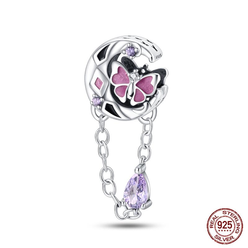 Original 925 Prata Esterlina Cor Mágica Camaleão Luminoso Série Charme Contas Adequado Ajuste Pulseira DIY Jóias Presentes