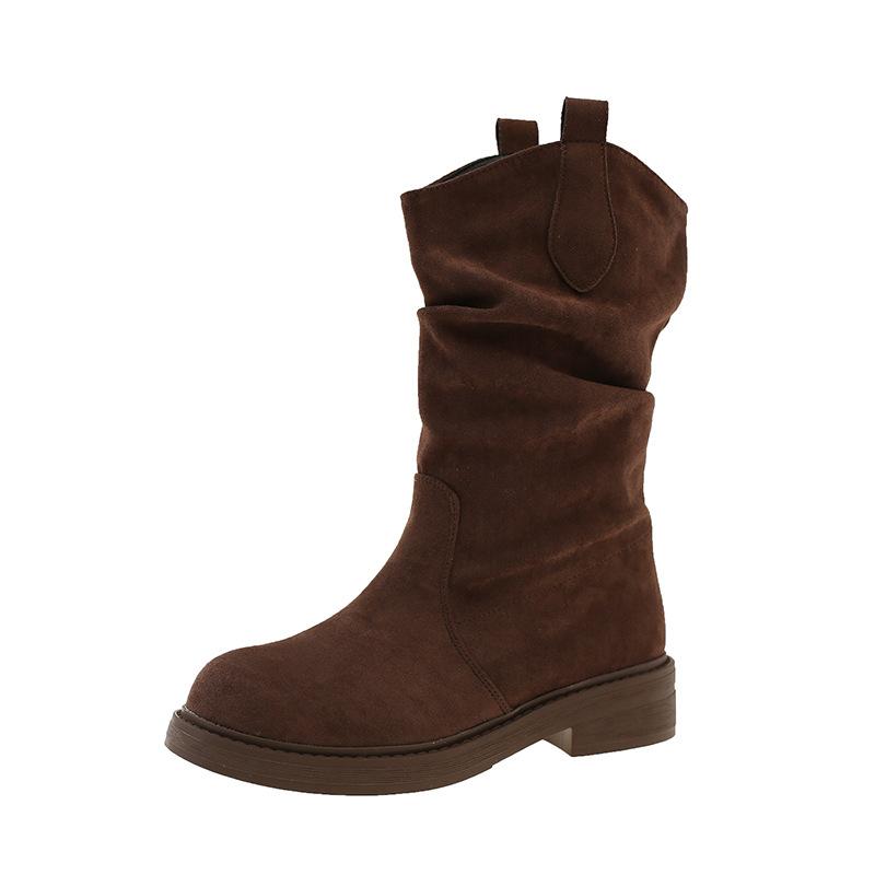 

Осень и зима платформа ботинки мартин женская обувь новые маленькие тонкие универсальные ботинки эластичная замша короткие ботинки женские 40 хаки