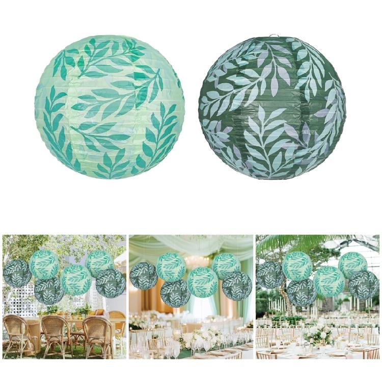 3PCS Decorative Paper Lanterns Leaf Pattern Hanging Lanterns Suitable for Weddings Birthdays and Festival Atmosphere