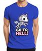 Skeleton Unicorn Go To Hell Pastel Rainbow Mane Gothic T-Shirt-