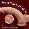 Ultra Realistic 12.2” Silicone Dildo with Strong Suction Cup, Curved Beginner Penis Toy for G-Spot & Anal Play, Hands-Free Adult Sex Toy