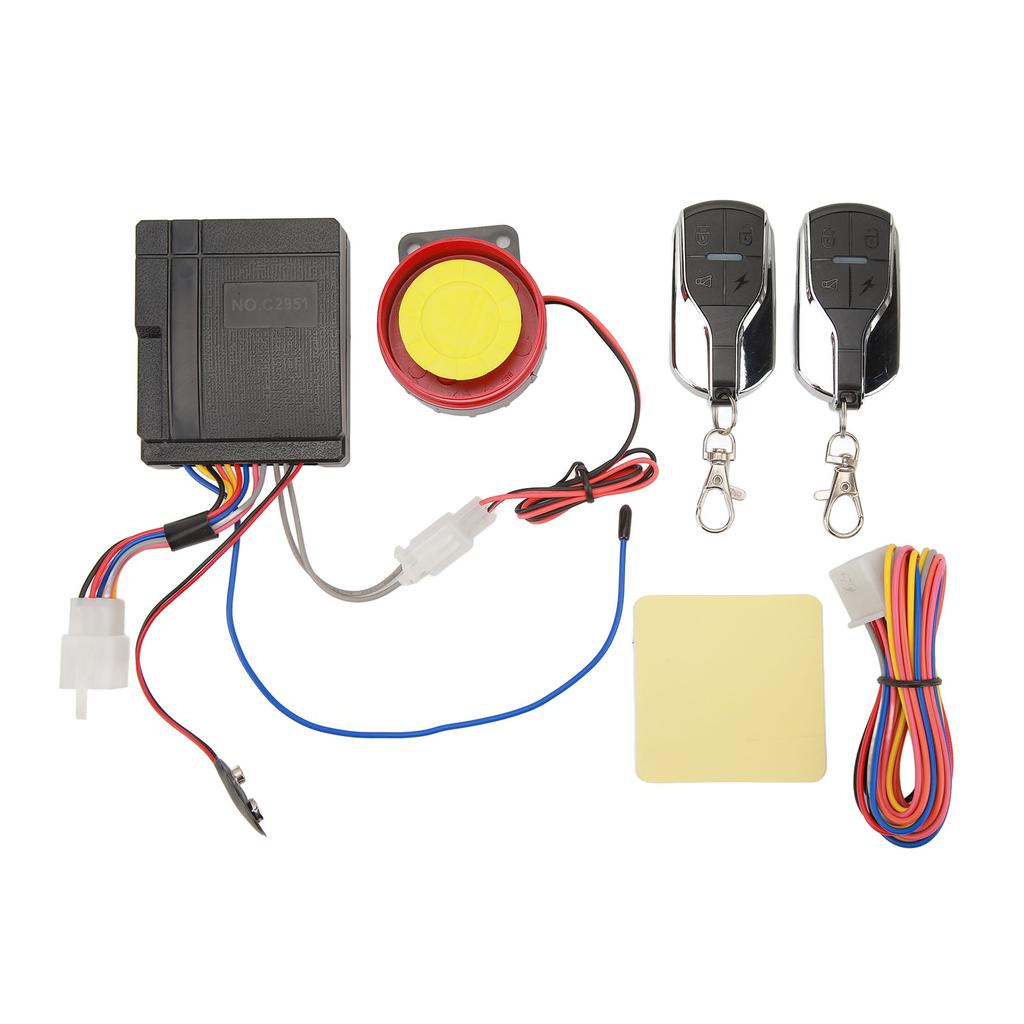 1 Way Motorcycle Alarm System 12V 4 Sensitivity Level Universal Remote Control Alarm Kit for Scooter Motorbike