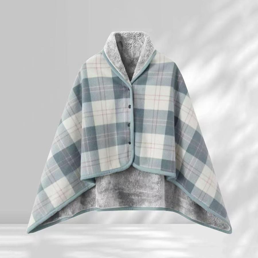 1pc Wearable Blankets Shawl Blanket Flannel Lazy Casual Office Blanket