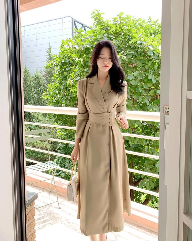 JINJUDUO Beautiful Long Formal Suit Commuter Office Lady Business Flare Dress Women's Dress, Spring, Summer, Autumn, Dress, Dress, Dress, Dress,