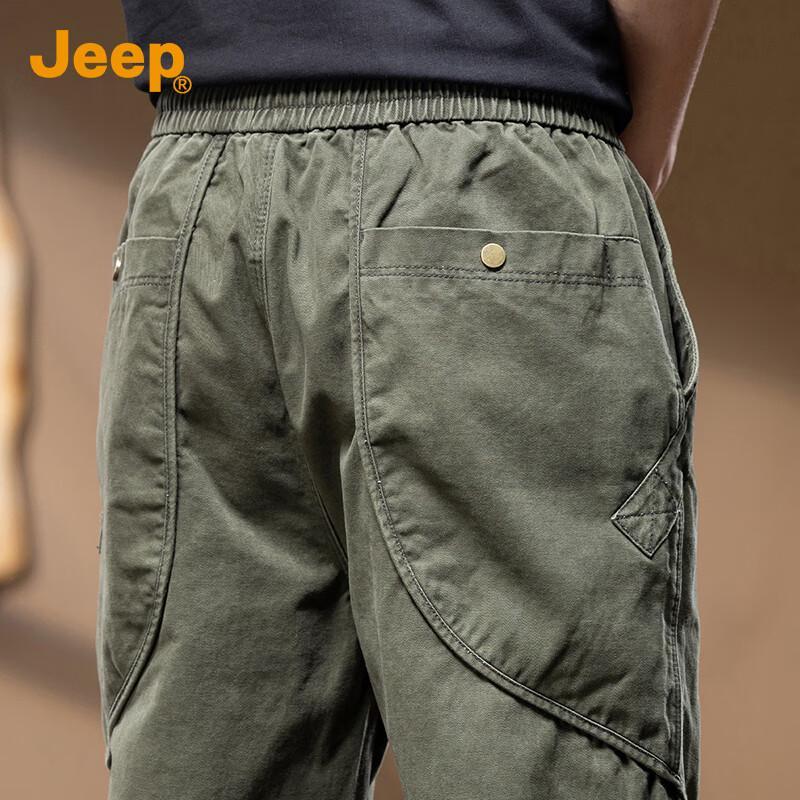 JEEP Men's Pure Cotton Tapered Cargo Pants