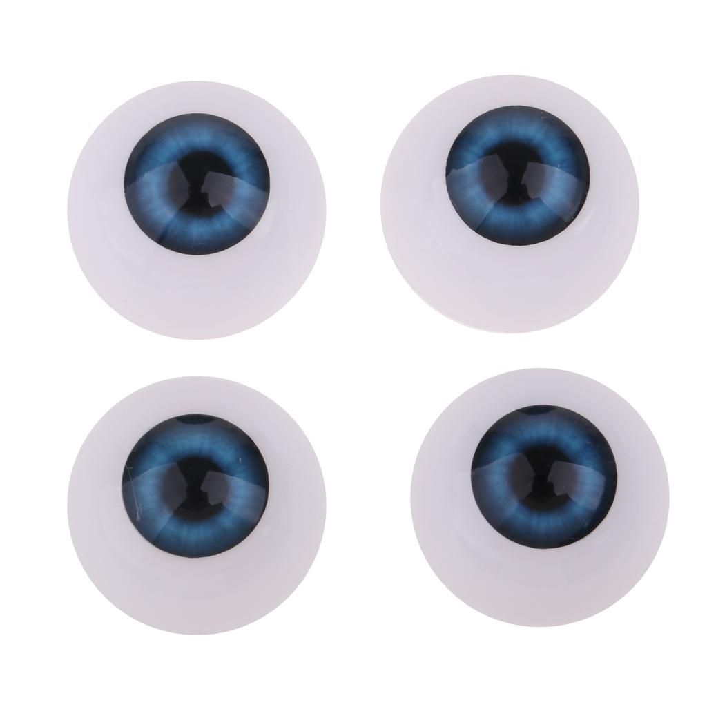 Acrylic Baby Doll Eyeballs Colored Eye Parts DIY Replacement Accessories for Dolls Making and Crafts