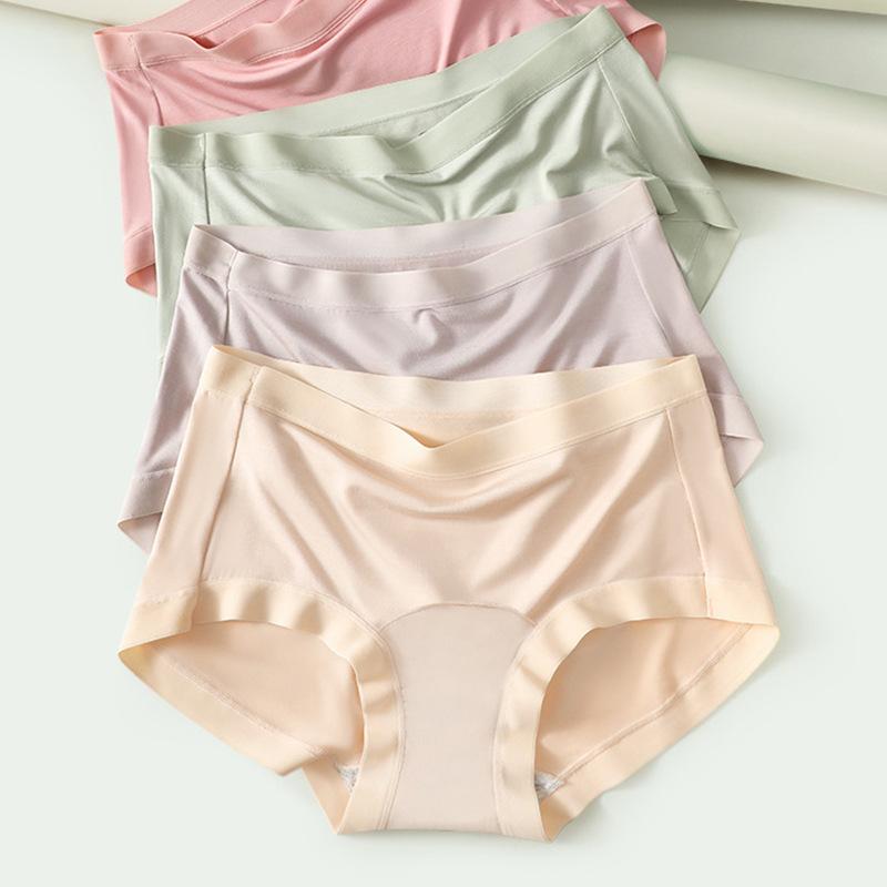 Women's Spring and Autumn 10A Anti Bacterial Extended Wide Bottom Crotch No Trace Briefs