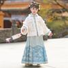 Girls' Winter Ming-Style Hanfu Set for Chinese New Year 2025: Thickened Tang Suit Mianqun
