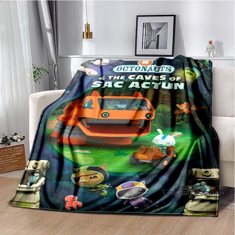 New ModelCute Octonauts Cartoon Children's Blanket Suitable for Family Bedrooms, Beds, Sofas, Travel, Offices, and Other Places