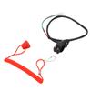 Boat Engine Kill Stop Switch with Safety Tether Lanyard For 22mm Handlebar Motorcycles Dirt Bike ATVs UTVs Outboard