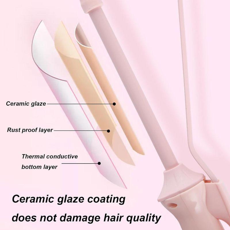 Mini Hair Curling Iron 9Mm Curler Wand Professional Curly Tongs Ceramic Electric Salon Styling Tool Small Crimping Iron Curler