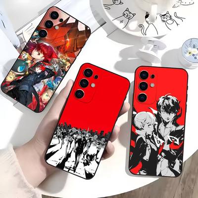 P-Persona 5 Anime Phone Case For Samsung S25,S24,S21,S22,S23,S30,Ultra,S20,Plus,Fe,Lite,Soft Black Cover