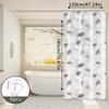 Fresh Leaves Black And White Style Shower Curtain, Minimalist Nordic Bathroom Partition Curtain, Artistic Bathroom Space Decoration Curtain