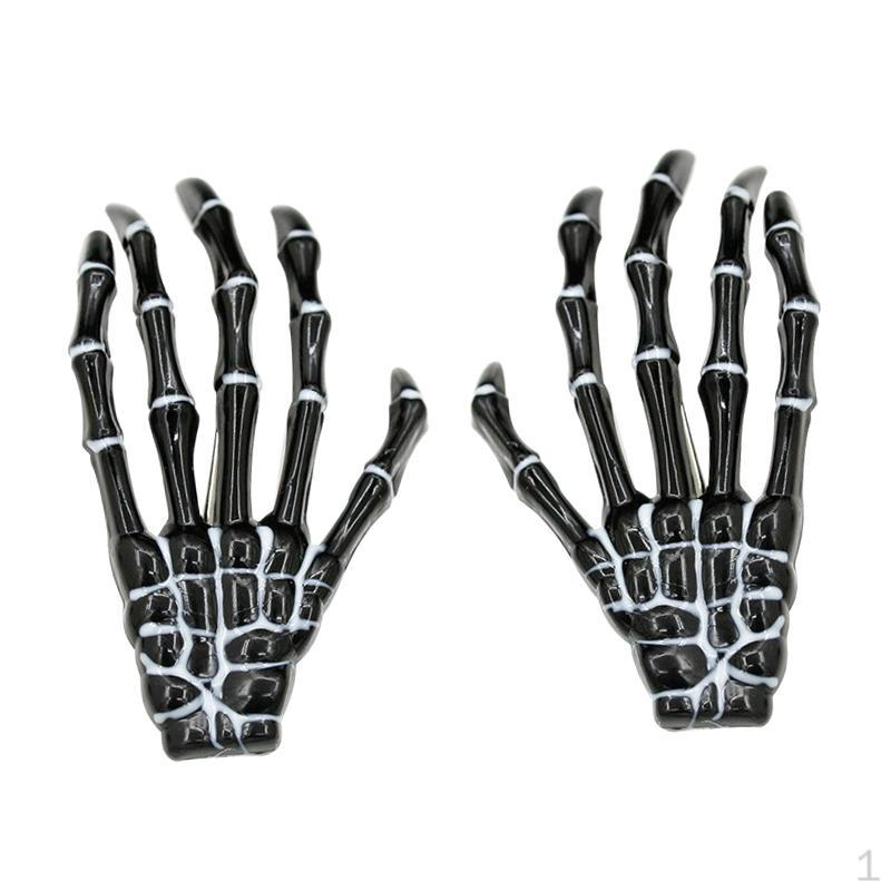 2pcs Hair -Skull Hand Clips Hairpin Gifts