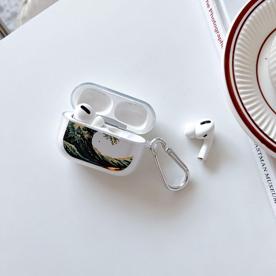 Clear Earphone Cases Cover Case For Airpods Pro2 2 Pro3 Pro 1 4 3 Minimalist Wave