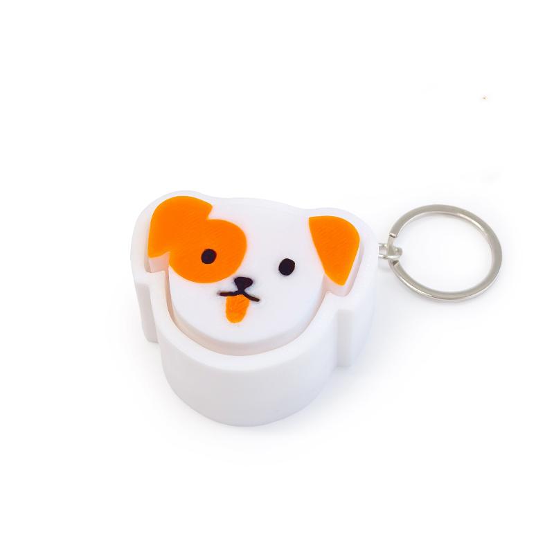 Cartoon Animals Clicker Keychain Educational Stress Relief Decompression Toy for Kids Bag Charm