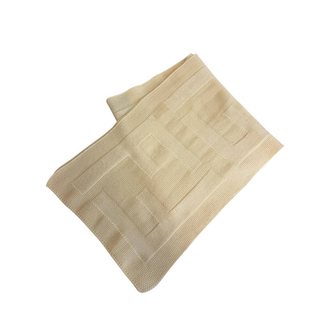 FENDI Stall FF logo wool Scarf white wool Women Used