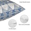Geometric Shaped Blue Doodles Pillowcase Cushion Cover Geometric Ink Blue Throw Pillow Case Cover Home Zipper 40*40Cm