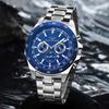 Fashion Business Men's Watch Stainless Steel Watch Men's Quartz Watch Luxury  Casual Watch Calendar Watch