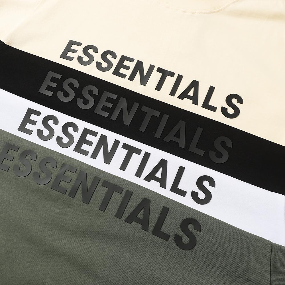 F101 Fear Of God Essentials Letter Print Oversized T-shirt Crewneck Sweatshirt - Unisex Streetwear Pullover