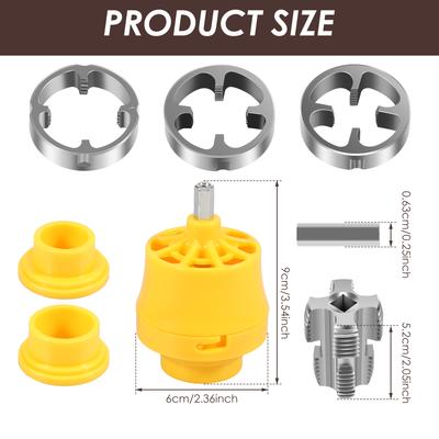 1Set Electric Drill Pipe Threader Kit with 1/2inch 3/4inch 1inch PVC Dies Pipe Threader Maker Tool Pipe Threading Plumbing Kit