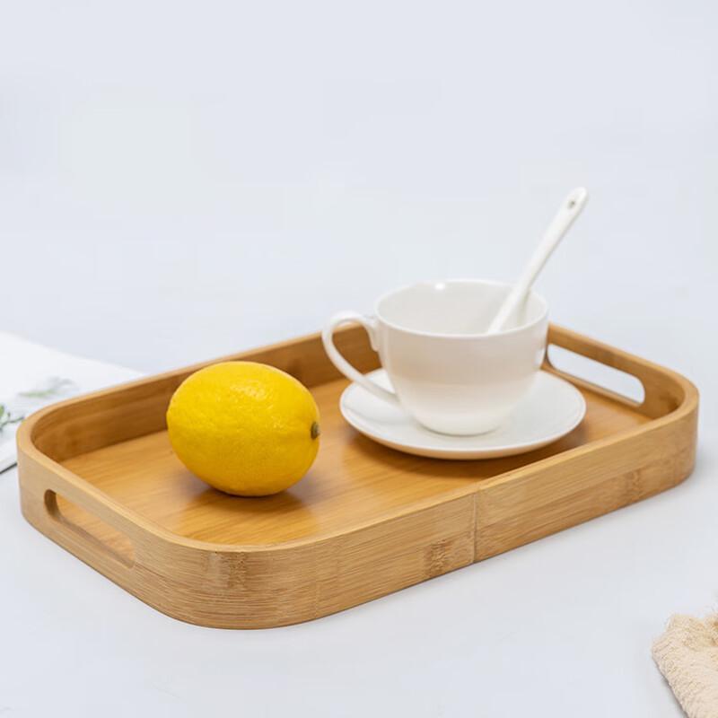Rectangular Bamboo Serving & Drainage Tray