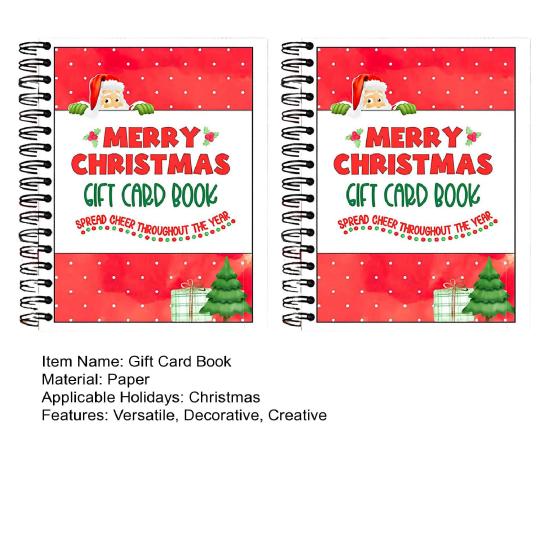 Christmas Gift Card Book Colorful Unique Gift Card Organizer Festive Party Decoration Holiday Surprise