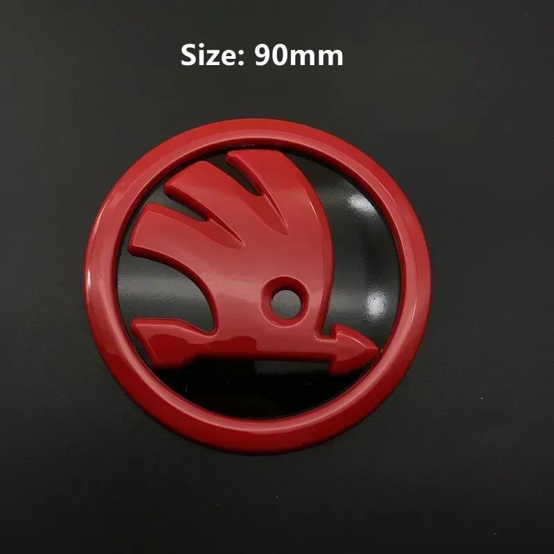 ABCDGF1 ABS Car Front Rear Emblem for SKODA Rapid Fabia 1 2 Karoq Yeti Superb Vision Octavia A7 RS Decals Trunk Logo Sticker Accessories