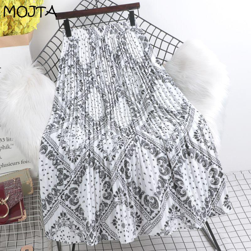 

Весенне-осеннее женское эластичное повседневное платье с принтом, удобная юбка с высокой талией, длинная юбка