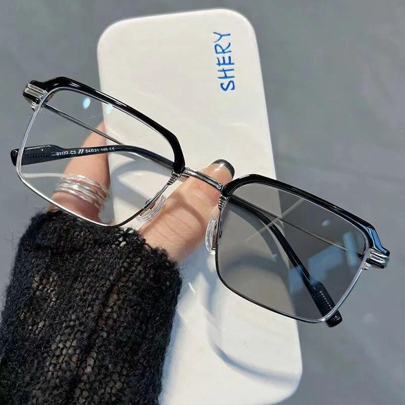 Nowe trendy Fotochromowe okulary krótkowzroczności Mężczyźni Kobiety Okulary zmieniające kolor Okulary przeciwsłoneczne anty UV Luksusowe okulary z minusem dioptrii 0~-4.0