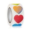 100-500pcs Color Valentine's Day Heart Sticker 1inch Birthday Party Gift Packaging Seal Sticker Baking Label