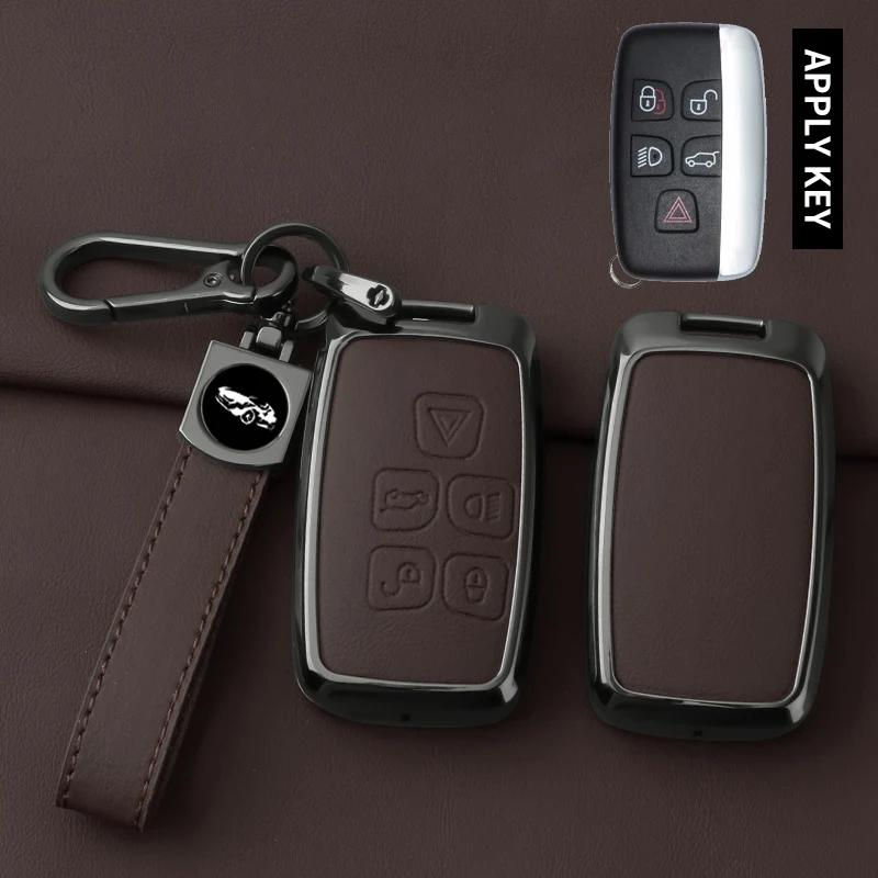 Innenraumleisten Auto Zinklegierung Schlüsselhülle Abdeckung Schale Für Land Rover Range Rover Discoverry 5 Sport Evoque Für JAGUAR XE XF XJ