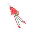 Hand-Woven Christmas Tree Keychain Trendy Creative Braided Rope Keyring  Bag Pendant Hanging Decoration For Xmas Gifts