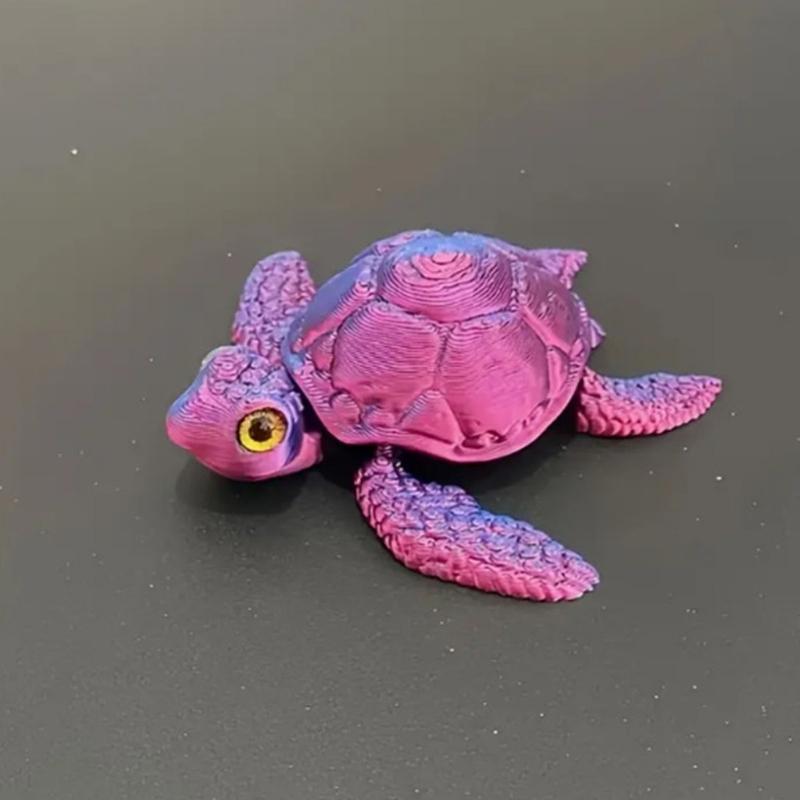 Flexible Joints Articulated Sea Turtles Fidgety Toy Sea Turtles Figurine Home Decors 3D Printed Sea Turtles Ornament