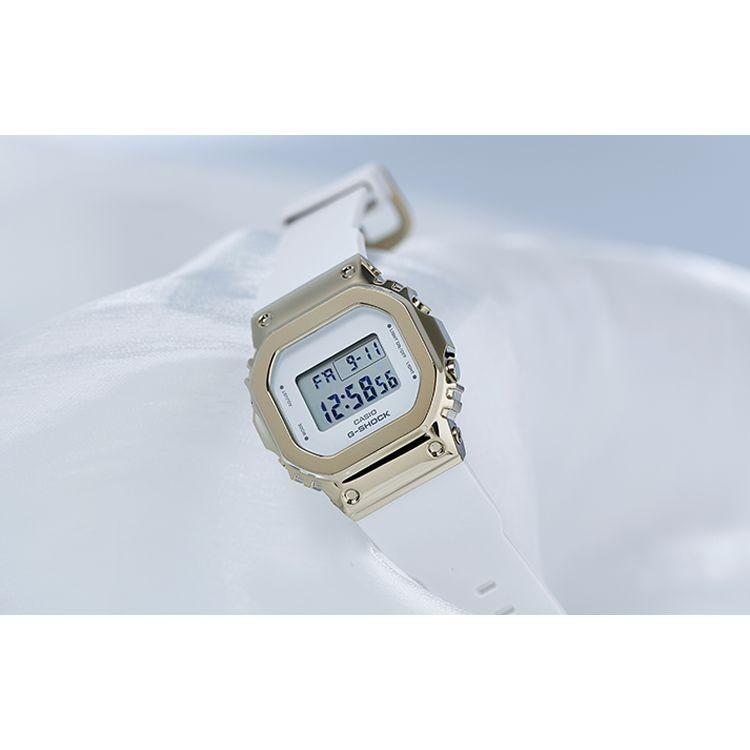 Casio All Metal Series Square Dial Digital Watch Women Watches White GM-S5600G-7PR