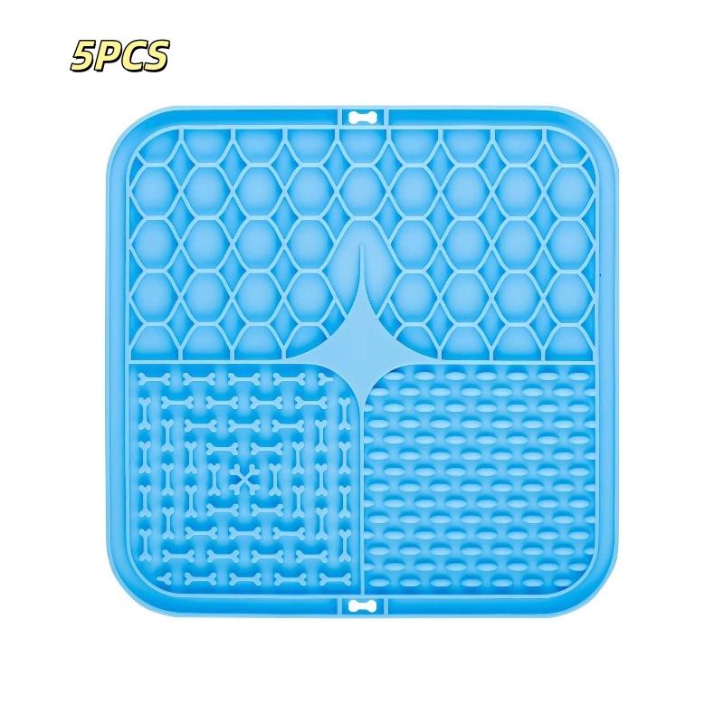Pet Lick Silicone Mat Slow Feeder Dog Food Plate Bathing Distraction Sucker Training Feeder Supplies for Dogs