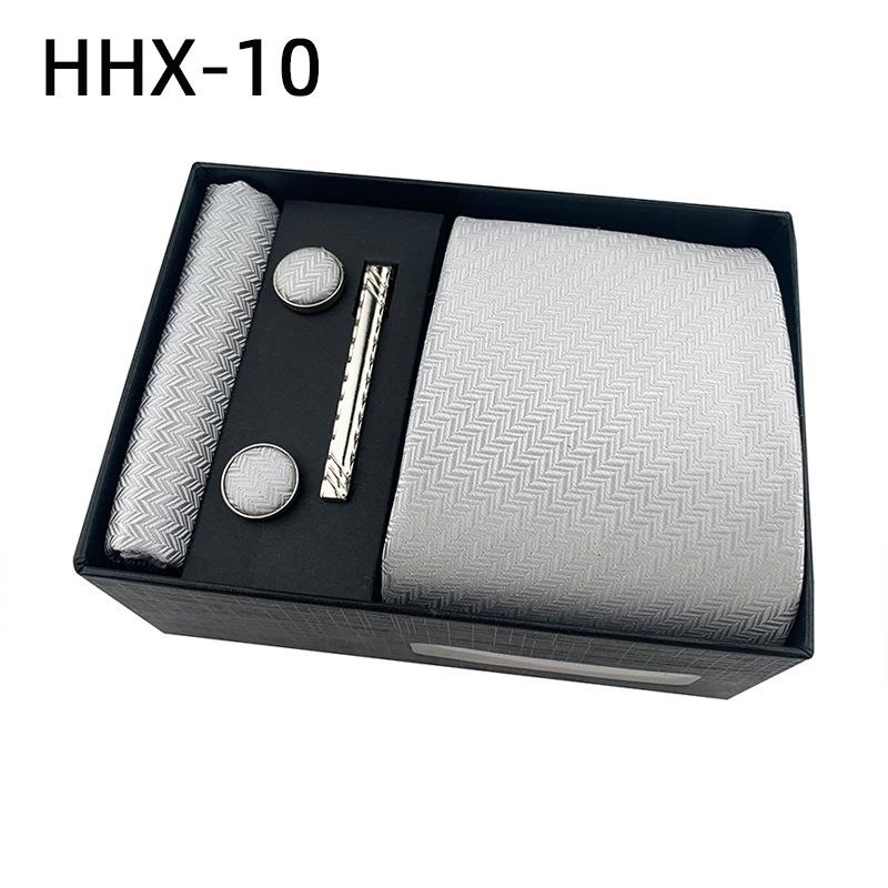 Paisley Men'S Tie Square Cuff Tie Clip Gift Box Set Business Casual Tie Black Gift Box