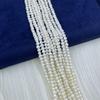 1String, White Natural Freshwater Pearls Beads for Jewelry Making DIY Crafts (Beads 3-4mm, Length 36cm)