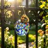Unique Glass Art Pendant Hand Blown Pumpkin Figurine, Creative Adornment for Desktop Decoration, Fall Rainbow Light Refraction Decor