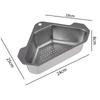 Baijie 304 Stainless Steel Sink Strainer Rack, Kitchen Sink Dishwashing Basin Food Waste Draining Basket Triangular Draining Rack
